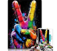 Puzzle per adulti 1000 pezzi difficili "Il gesto del sì", gioco stimolante e gioco per famiglie con poster abbinato e foglio di quiz 38x26cm