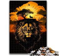 Puzzle per adulti 1000 pezzi difficili Il re leone della giungla antistress sfida difficile offerta come regalo per tutta la famiglia 26x38cm