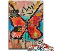 Puzzle per adulti 1000 pezzi difficili in stile Basquiat, farfalle, giochi educativi fai da te, giocattoli ideali come regalo per tutta la famiglia, 38x26cm