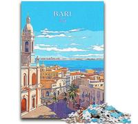 Puzzle per adulti 1000 pezzi difficili Italia Bari Viaggio Puzzle per adulti, gioco educativo per famiglie adatto per la decorazione della scrivania (26x38cm)
