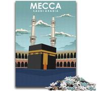 Puzzle per adulti 1000 pezzi difficili Mecca Arabia Saudita Arte Giochi educativi Giocattoli fai da te per è ideale come regalo per tutta la famiglia (dimensioni 38x52cm)