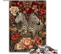 Puzzle per adulti 1000 pezzi difficili, motivo zebra vintage, giocattoli educativi per l'apprendimento, giochi per famiglie, regali unici per compleanni (dimensioni 26x38cm)