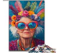Puzzle per adulti 1000 pezzi difficili Nonna felice, gioco di giocattoli Ogni pezzo è unico - Gioco divertente e stimolante per tutta la famiglia per bambini dai 14 anni (dimensioni 26x38cm)