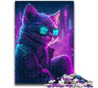 Puzzle per adulti 1000 pezzi difficili punk umano gattino antistress sfida difficile affare come regalo per tutta la famiglia 50x75cm