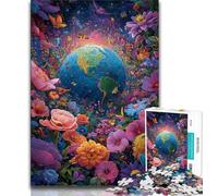 Puzzle per adulti 1000 pezzi difficili puzzle di fiori e terra, sfida di intelligenza cerebrale, giocattoli avvincenti per la decorazione della casa (dimensioni 75x50cm)