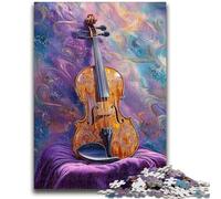 Puzzle per adulti 1000 pezzi difficili, puzzle per adolescenti, puzzle di violino, sfida difficile, antistress, regali di Babbo Natale segreto (50x75cm)