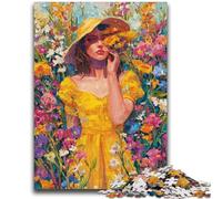 Puzzle per adulti 1000 pezzi difficili ragazza tra i fiori di campo giochi educativi estivi gioco educativo per compleanno, Natale e età 14 50x75cm