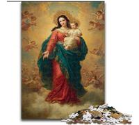 Puzzle per adulti 1000 pezzi difficili Ritratto di Maria la Madre, adatto a persone dai 14 anni in su Giochi educativi Regali di Babbo Natale segreto (dimensioni 26x38cm)