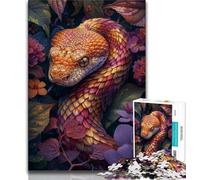 Puzzle per adulti 1000 pezzi difficili Serpenti nei fiori Puzzle antistress sfida difficile adatto per la decorazione della scrivania 75x50cm