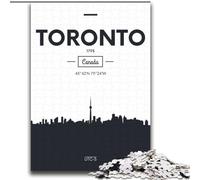 Puzzle per adulti 1000 pezzi difficili Toronto Ontario, per bambini dai 14 anni in su, giocattoli educativi per l'apprendimento, giochi per famiglie, regalo di compleanno, 75x100cm
