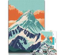 Puzzle per adulti 1000 pezzi difficili Tramonto sull'Everest, giocattoli educativi per l'apprendimento Giochi per famiglie Gioco educativo per compleanno, Natale (75x50cm)