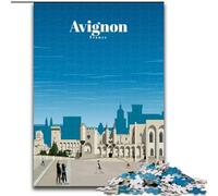 Puzzle per adulti 1000 pezzi Difficili Viaggio ad Avignone Giocattoli educativi di apprendimento Giochi per famiglie Gioco educativo per compleanno, Natale (50x75cm) 1000 pezzi