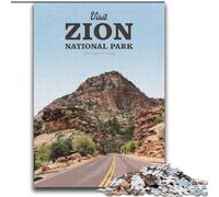 Puzzle per adulti 1000 pezzi difficili Visita il Parco nazionale di Zion, per bambini dai 14 anni in su Giocattoli educativi Giochi per famiglie Regalo di compleanno 75x100cm