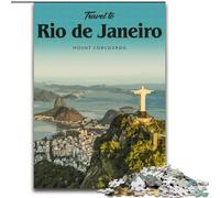 Puzzle per adulti 1000 pezzi difficili Visita Rio, per e dai 14 anni in su Giocattoli educativi di apprendimento Giochi per famiglie Regalo di compleanno 50x75cm