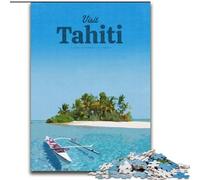 Puzzle per adulti 1000 pezzi difficili Visita Tahiti, per e dai 14 anni in su Giocattoli educativi Giochi per famiglie Regalo di compleanno 26x38cm