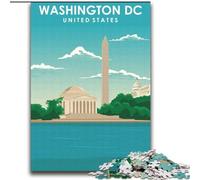Puzzle per adulti 1000 pezzi difficili Washington DC Travel Print Learning Educational Toys Giochi per famiglie Gioco educativo per compleanno, Natale (38x52cm) 1000 pezzi