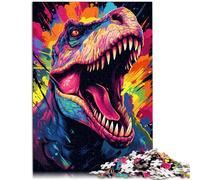 Puzzle per adulti 1000 pezzi Dinosauri feroci puzzle divertenti in famiglia regali di compleanno e Natale unici 14,96 "x 20,47" per adolescenti da 14 anni e oltre