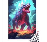Puzzle per adulti 1000 pezzi Dinosauro dell'era giurassica Puzzle in legno per adulti Gioco educativo Sfida Giocattolo 1000 pezzi (75x50 cm)