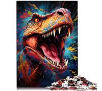 Puzzle per adulti 1000 pezzi Dinosauro Giocattoli educativi Sfida di intelligenza cerebrale Giocattoli avvincenti per adolescenti dai 14 anni e oltre 26x38cm