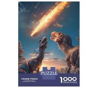 Puzzle Per Adulti 1000 Pezzi Dinosaurs Looking Up at A Meteor Puzzle Per Adolescenti Giochi Rilassanti Analisi E Logica Riduzione Dello Stress Regali 70x50cm/1000pcs