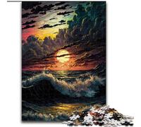 Puzzle per adulti 1000 pezzi,dipinti a olio di tramonti sull'oceano in legno,per adolescenti dai 14 anni in su,decorazioni per la casa decorazioni artistiche fai da,regalo di compleanno perfetto