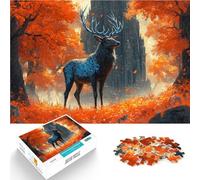 puzzle per adulti 1000 pezzi “Dipinto astratto Alce” Fatto di legno，da 14 anni in su Sfida di gioco educativo giocattolo Attività divertenti a casa, regali di compleanno, regali di viaggio,。