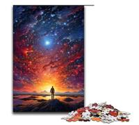 Puzzle per adulti 1000 pezzi dipinto astratto di stelle e cielo puzzle per adulti puzzle in legno giochi per famiglie regali di compleanno di Natale 1000 pezzi (75x50 cm)
