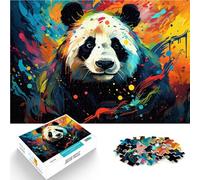 Puzzle per adulti 1000 pezzi disegno a colori di un panda fantasy giochi relax 26 x 38 cm antistress sfida difficile