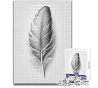 Puzzle per adulti 1000 pezzi Disegno Piuma Gioco impossibile Taglio di precisione Regali di Babbo Natale segreto Dimensioni 38x52cm