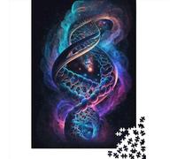 Puzzle per adulti 1000 pezzi DNA umano nello spazio Puzzle in legno per adulti e adolescenti Decorazione per la casa Puzzle giocattoli 1000 pezzi (38x26 cm)