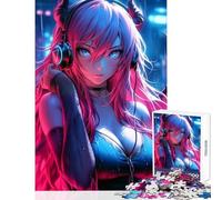 Puzzle per adulti 1000 pezzi Dolce ragazza demone Giocattolo educativo Regali di Babbo Natale segreto Giochi divertenti Migliorare l'amore tra coppie Dimensioni 50x75cm