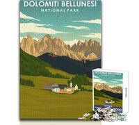 Puzzle per adulti 1000 pezzi Dolomiti Bellunesi Giocattolo artistico Gioco intellettuale Un'opera d'arte Giocattolo educativo Dimensioni 50x75cm