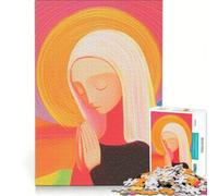 Puzzle per adulti 1000 pezzi Donna in preghiera nella luce gioco interattivo per divertimento in famiglia per rafforzare l'amore tra le coppie 38x26cm