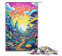 Puzzle per adulti 1000 pezzi Doodle colorato paesaggio puzzle casa giochi educativi fai da te giocattoli ottimo regalo per giochi 1000 pezzi (38x26 cm)