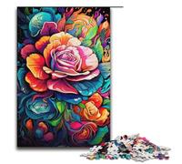 Puzzle per adulti 1000 pezzi Doodle Rose colorate Puzzle Giochi Giocattoli Regalo Adatto per la decorazione del desktop 1000 pezzi (38x26 cm)