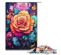 Puzzle per adulti 1000 pezzi Doodle Rose colorate Puzzle Giochi Giocattoli Regalo Adatto per la decorazione del desktop 1000 pezzi (38x26 cm)