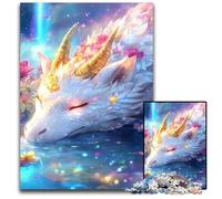 Puzzle per adulti 1000 pezzi Drago addormentato Puzzle antistress per ammazzare il tempo in casa, un'opera d'arte per bambini dai 14 anni in su 50x75cm