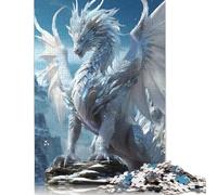 Puzzle per adulti 1000 pezzi Drago anziano del cielo bianco Puzzle in legno per adulti e adolescenti Giochi educativi per la casa Giocattoli fai da te 1000 pezzi (75x50 cm)