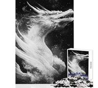 Puzzle per adulti 1000 pezzi Drago bianco nello spazio Giocattolo educativo Ottimi regali e giocattoli Gioco rompicapo Ogni pezzo è unico - (Dimensioni 38x52cm)