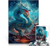 Puzzle per adulti 1000 pezzi Drago Cinese Gioco di Puzzle Stimolante Migliorare l'amore Tra le Coppie per Adolescenti dai 14 Anni e oltre 26x38cm