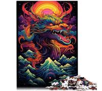 Puzzle per adulti 1000 pezzi drago cinese sui giochi arcobaleno giocattolo regalo 26 x 38 cm rafforza l'amore tra coppie per bambini dai 14 anni in su
