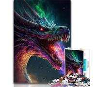 Puzzle per adulti 1000 pezzi Drago Cosmico Re Serpente Puzzle per adolescenti offerte come regali per tutta la famiglia per età 14+ 75x50cm