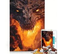 Puzzle per adulti 1000 pezzi Drago di Fuoco Antico, Gioco Divertente, Rilassante Intellettualmente, Migliora l'Amore tra le Coppie 50x75cm