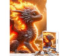 Puzzle per adulti 1000 pezzi drago di fuoco e farfalla giocattolo decorazione da parete regali di compleanno gioco impossibile difficile e sfida dimensioni 38x52cm