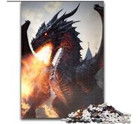 Puzzle per adulti, 1000 pezzi, Drago Furioso Draconus, Puzzle in legno, Sviluppa la coordinazione occhio-mano, Perfetto come regalo di compleanno, 1000 pezzi(50x75cm)