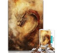 Puzzle per adulti 1000 pezzi Drago in stile cinese, aiuta il cervello a esercitare giocattoli avvincenti per coltivare la pazienza Decorazione perfetta 75x50cm
