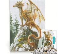 Puzzle per adulti 1000 pezzi Drago mistico a figura intera giocattolo antistress taglio di precisione ideale come regalo per tutta la famiglia 38x26cm