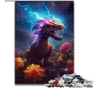 Puzzle per adulti 1000 pezzi Drago nella galassia in legno, idea regalo unica per la casa fai da te 50x75cm, festa di compleanno per uomini e donne