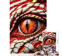 Puzzle per adulti 1000 pezzi Drago Occhio Rosso Decorazione per la casa Giocattoli Regalo per compleanni Gioco impossibile Migliora l'amore tra coppie Dimensioni 38x52cm