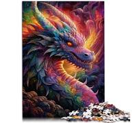 Puzzle per adulti, 1000 pezzi, drago psichedelico, giocattolo educativo antistress, un'opera d'arte per 14 anni, 50 x 70 cm